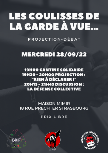 Projection-débat :: Les coulisses de la garde à vue (Maison Mimir) @ Maison Mimir